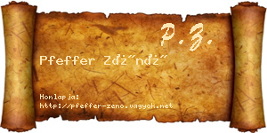 Pfeffer Zénó névjegykártya